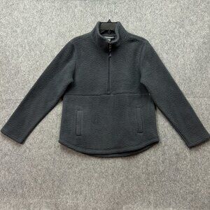 Free Fly Half Zip Sherpa Fleece Sweatshirt Jacket Women's Size Small Gray